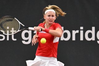 Jil Teichmann a mordu la poussière au Maroc. KEYSTONE/EPA PAP/PIOTR POLAK
